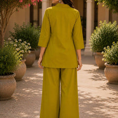 Embroidered Cotton Co-Ord Set