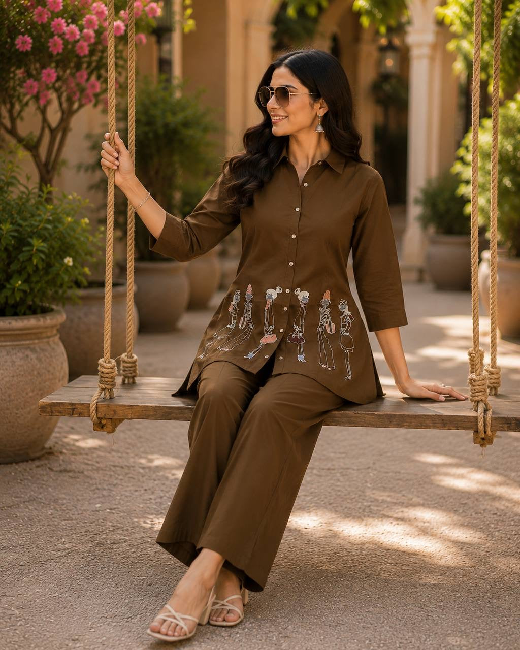 Embroidered Cotton Co-Ord Set