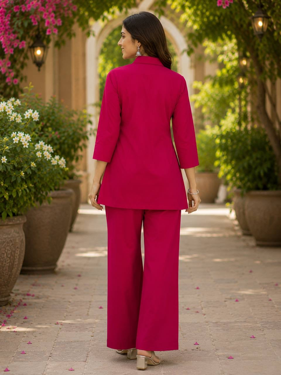 Embroidered Cotton Co-Ord Set