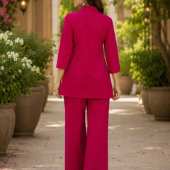 Embroidered Cotton Co-Ord Set