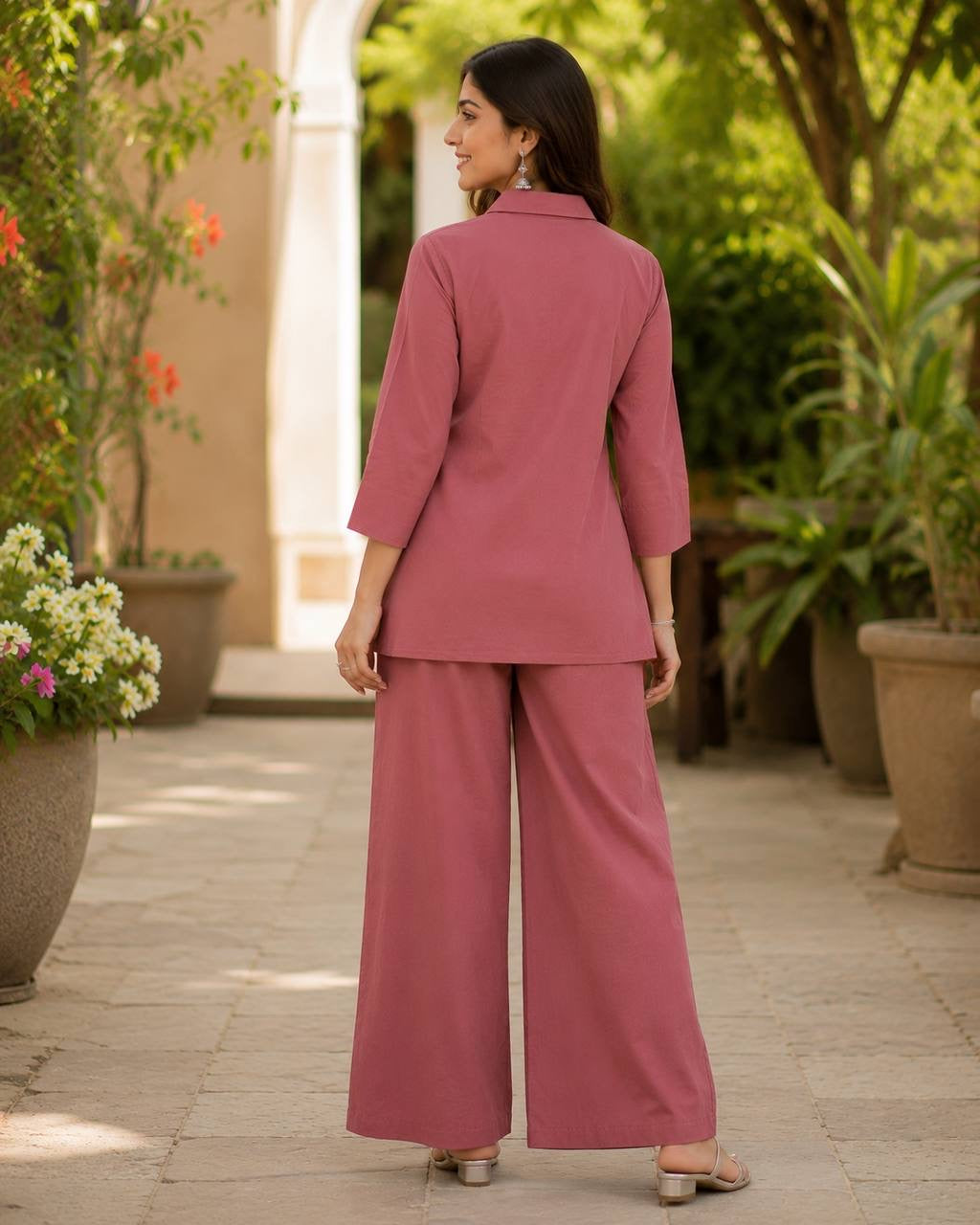 Embroidered Cotton Co-Ord Set