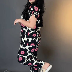 Black Printed Rayon Co-Ord Set