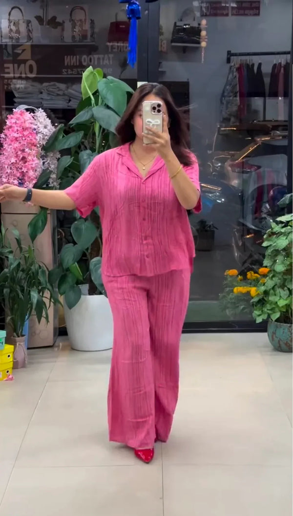 Designer Pure Linen Co-ord Set