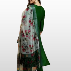 Emerald Green rayon slub 3-piece suit set image 4