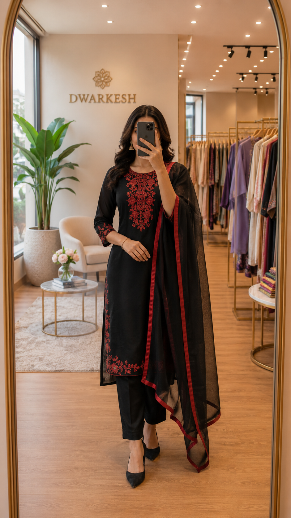 Ebony Black rayon slub 3-piece suit set image 3