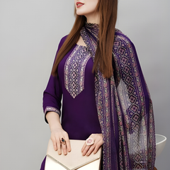 Royal Purple rayon slub 3-piece suit set image 6