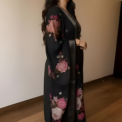 Jet Black rayon slub 3-piece suit set image 4