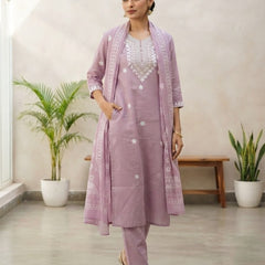 Muted Purple rayon slub 3-piece suit set image 6
