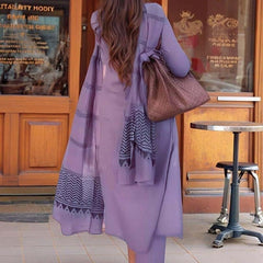 Light Purple rayon slub 3-piece suit set image 6