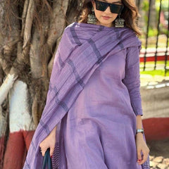 Light Purple rayon slub 3-piece suit set image 5